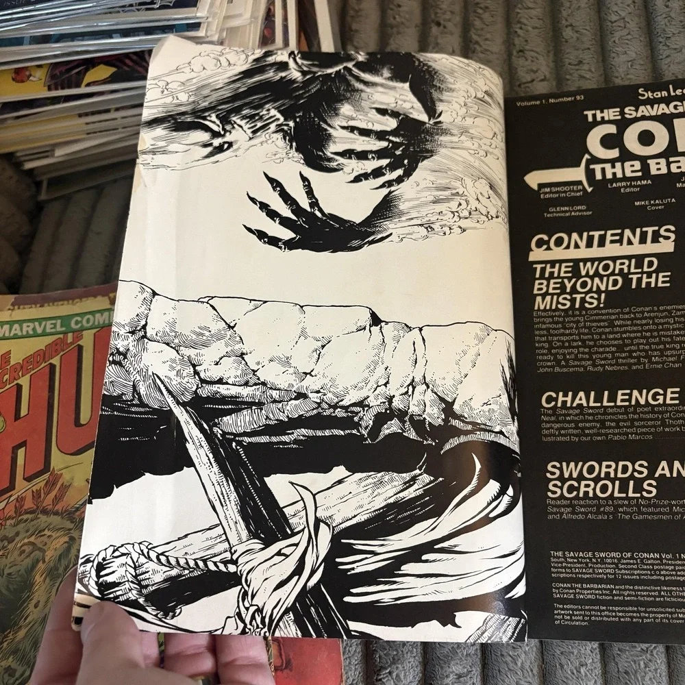 Savage Sword Of Conan Marvel Comics Lot 2 #93 #95 1983 Bronze Age Magazine B&W